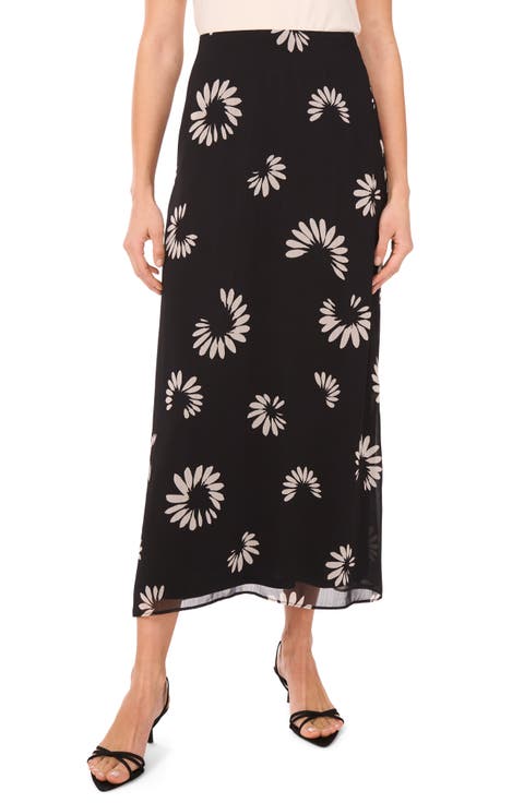 Daisy Print Maxi Skirt