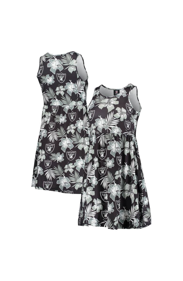 FOCO Women's FOCO Black Las Vegas Raiders Floral Sundress, Main, color, 