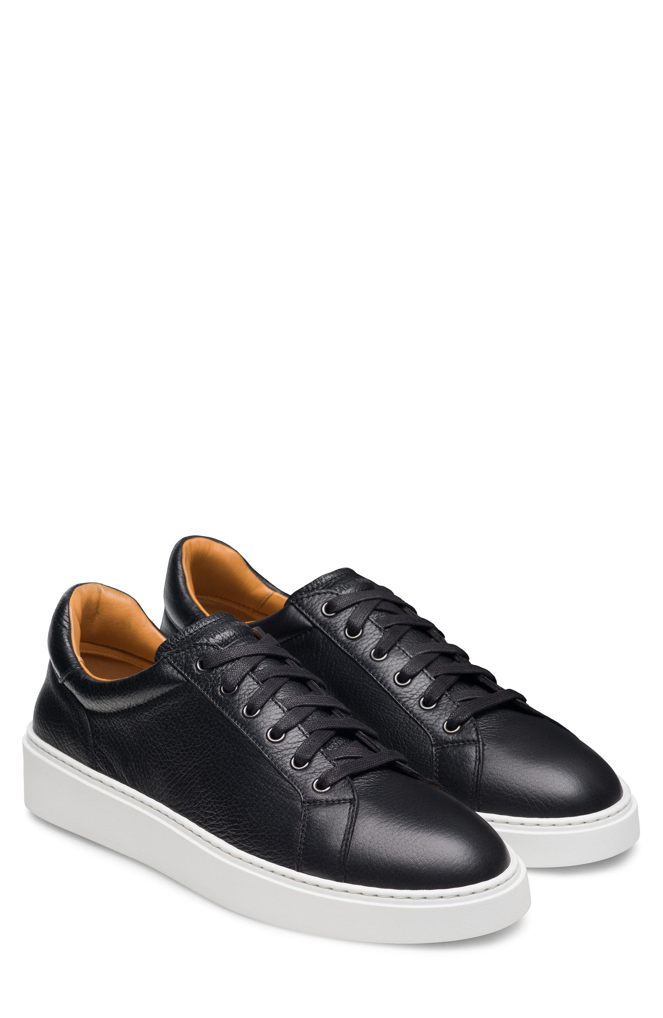 Magnanni Camino Lo Sneaker, Main, color, Black