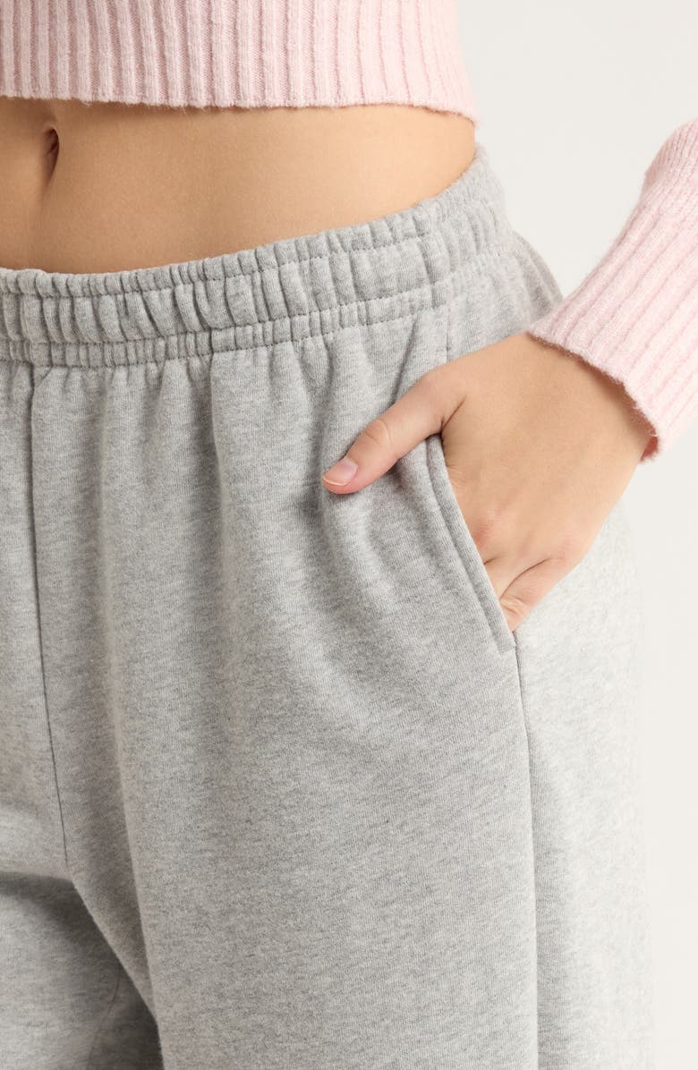 PacSun Classic Cotton Blend Fleece Joggers, Alternate, color, Heather Grey