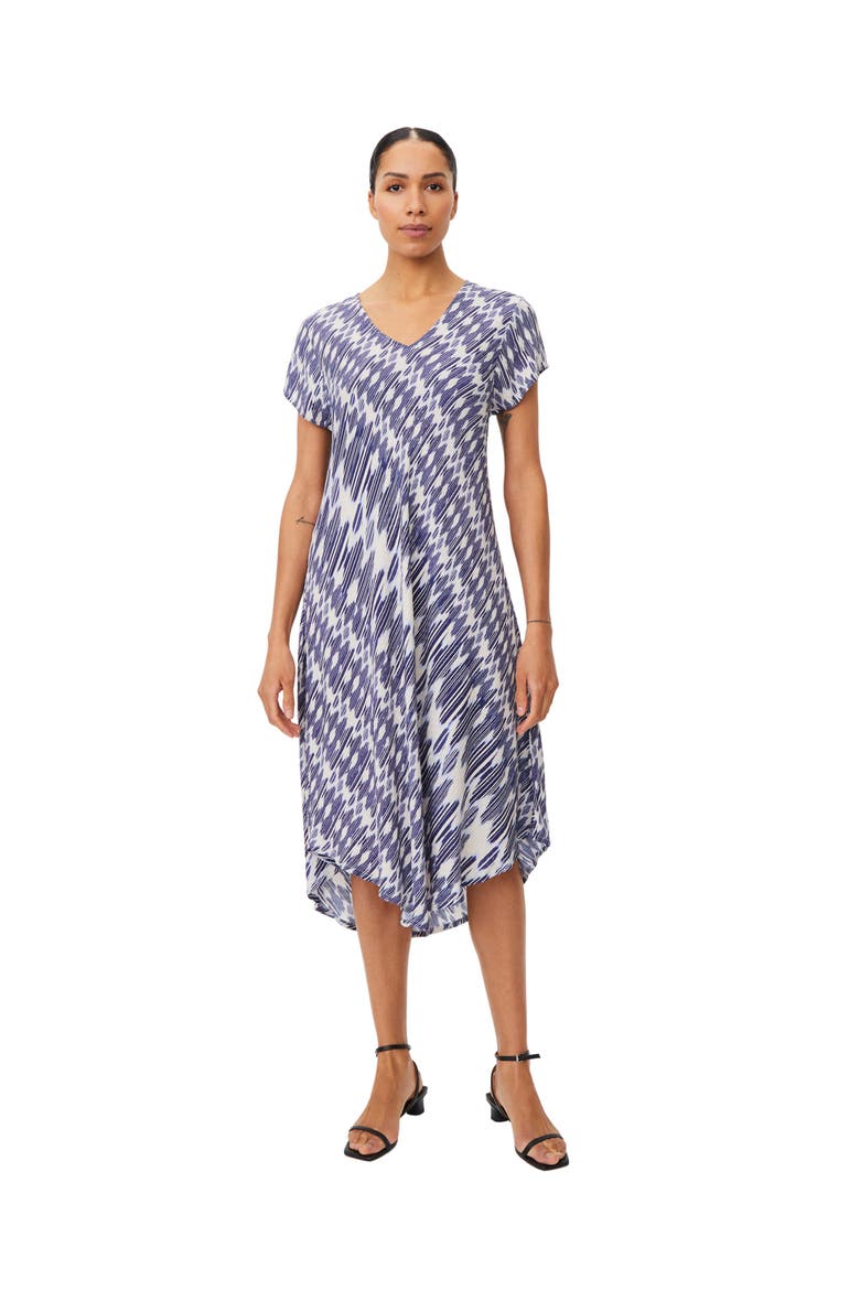 Manebili Silky Drape V-Neck Dress, Main, color, Medieval Blue