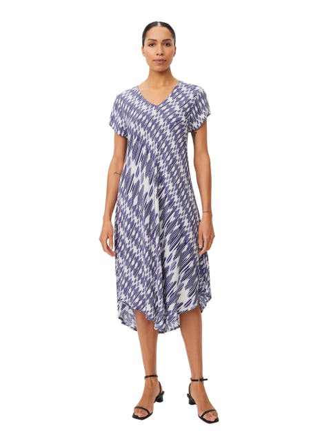 Manebili Silky Drape V-Neck Dress