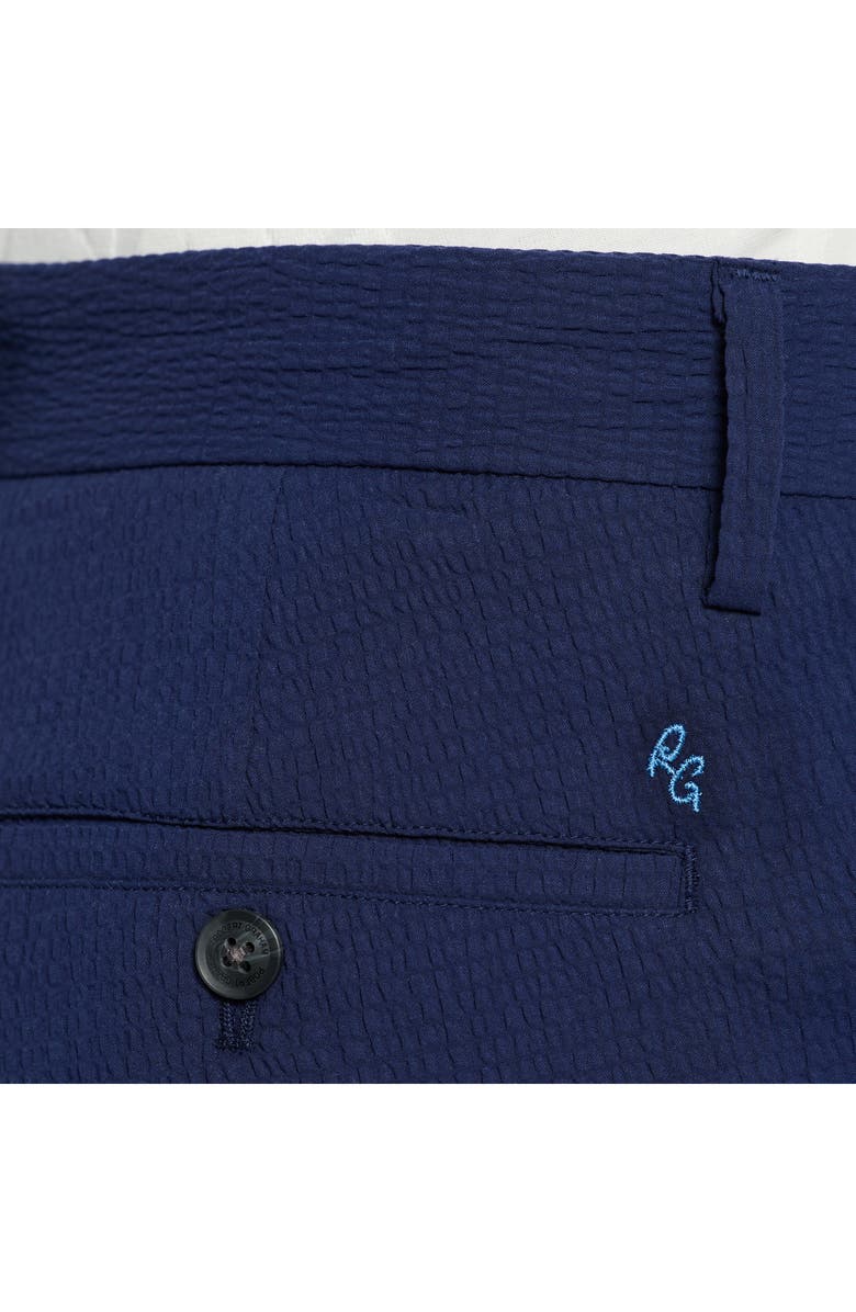 Robert Graham Piers Woven Seersucker Shorts, Alternate, color, Navy