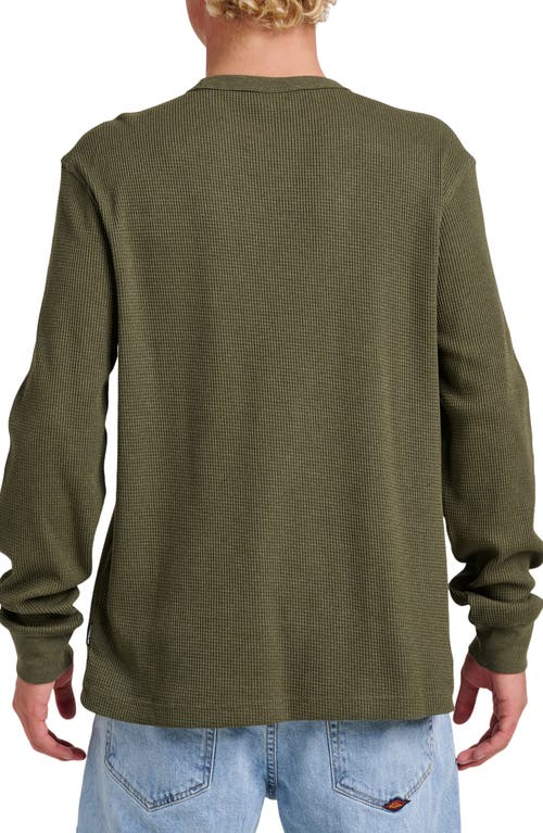 Quiksilver Nelson Long Sleeve Thermal Cotton Blend Pullover In Green