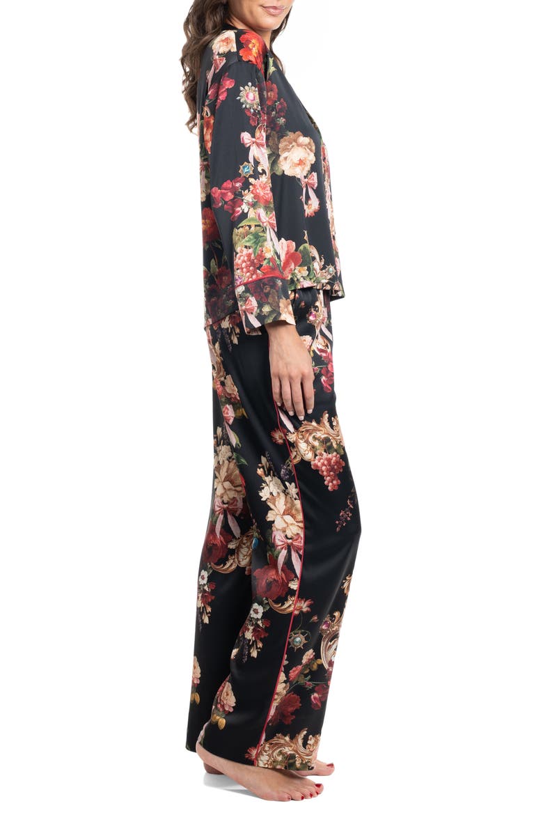 One Way Holiday Pajamas, Alternate, color, BLACK