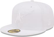 New Era Men's New Era Miami Marlins White on White 59FIFTY Fitted Hat