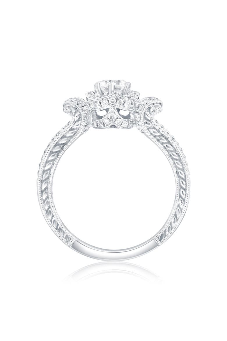 14K White Gold 0.39ct White Diamond & 0.46cttw Diamond Ring, Alternate, color, White Gold