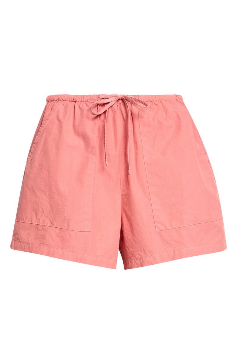 LESET Kyoto Patch Pocket Cotton Drawstring Shorts, Alternate, color, Carnation