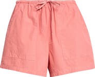 LESET Kyoto Patch Pocket Cotton Drawstring Shorts