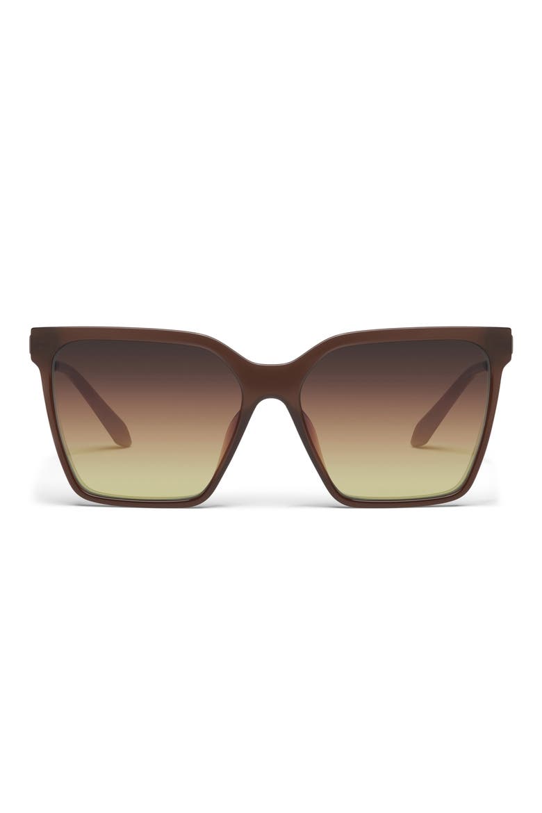 Level Up Remixed 61mm Gradient Square Sunglasses, Main, color, DARK BROWN/ BRONZE GLOW