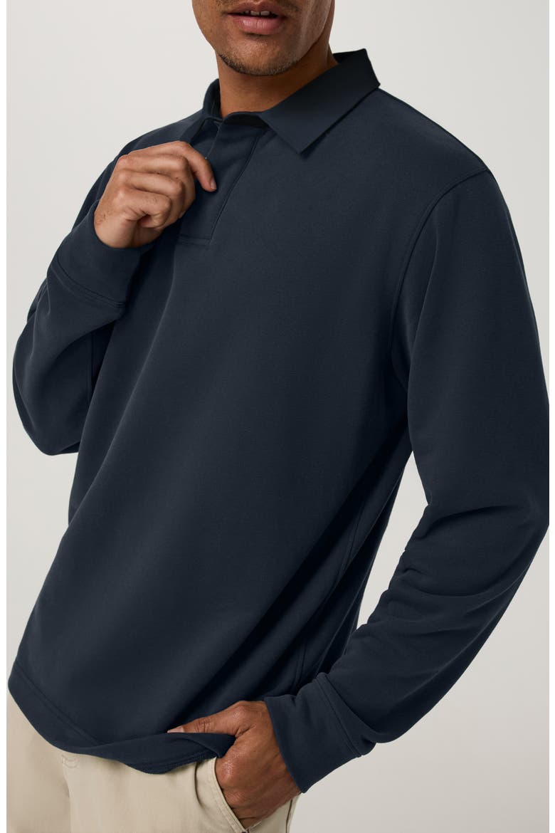Cypress Long Sleeve Rugby Shirt, Alternate, color, NAVY