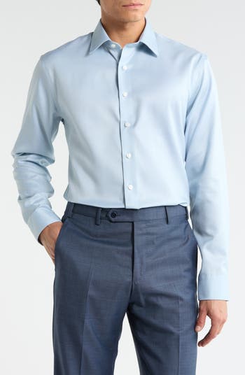 green emerald velvet dress Non-Iron Cotton Herringbone Point Collar Dress Shirt