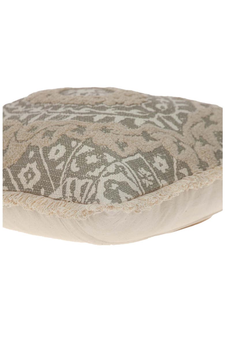 Abu Cotton Throw Pillow, Alternate, color, BEIGE