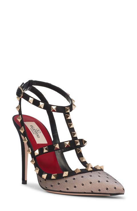 Rockstud Tulle Mesh Pump