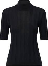 Callas Milano Jordyn Short sleeve mockneck sweater