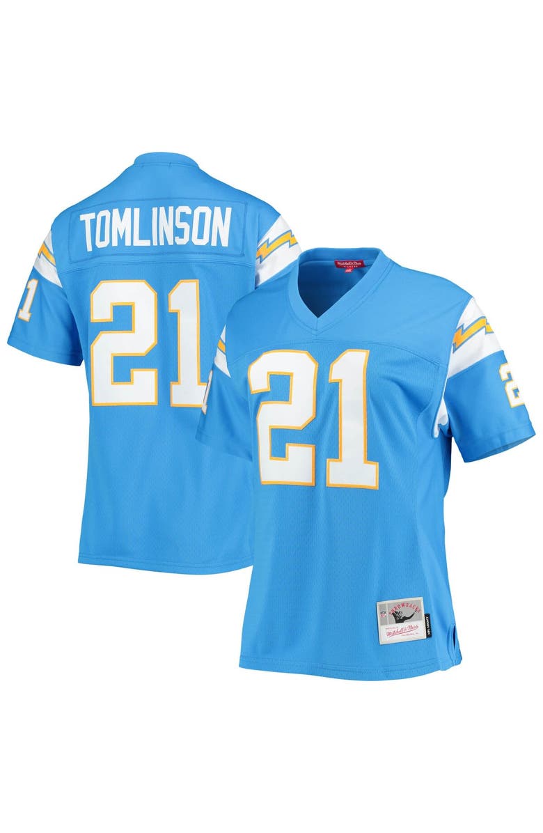 Mitchell & Ness Women's Mitchell & Ness LaDainian Tomlinson Powder Blue Los Angeles Chargers Legacy Replica Player Jersey, Main, color, Powder Blue