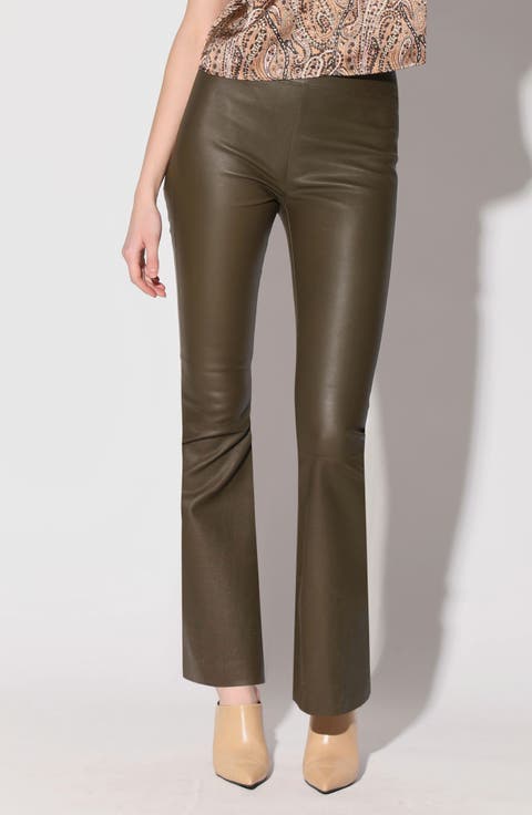 Lexie Leather Flare Leg Pants