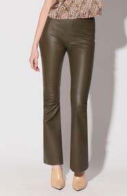 Walter Baker Lexie Leather Flare Leg Pants
