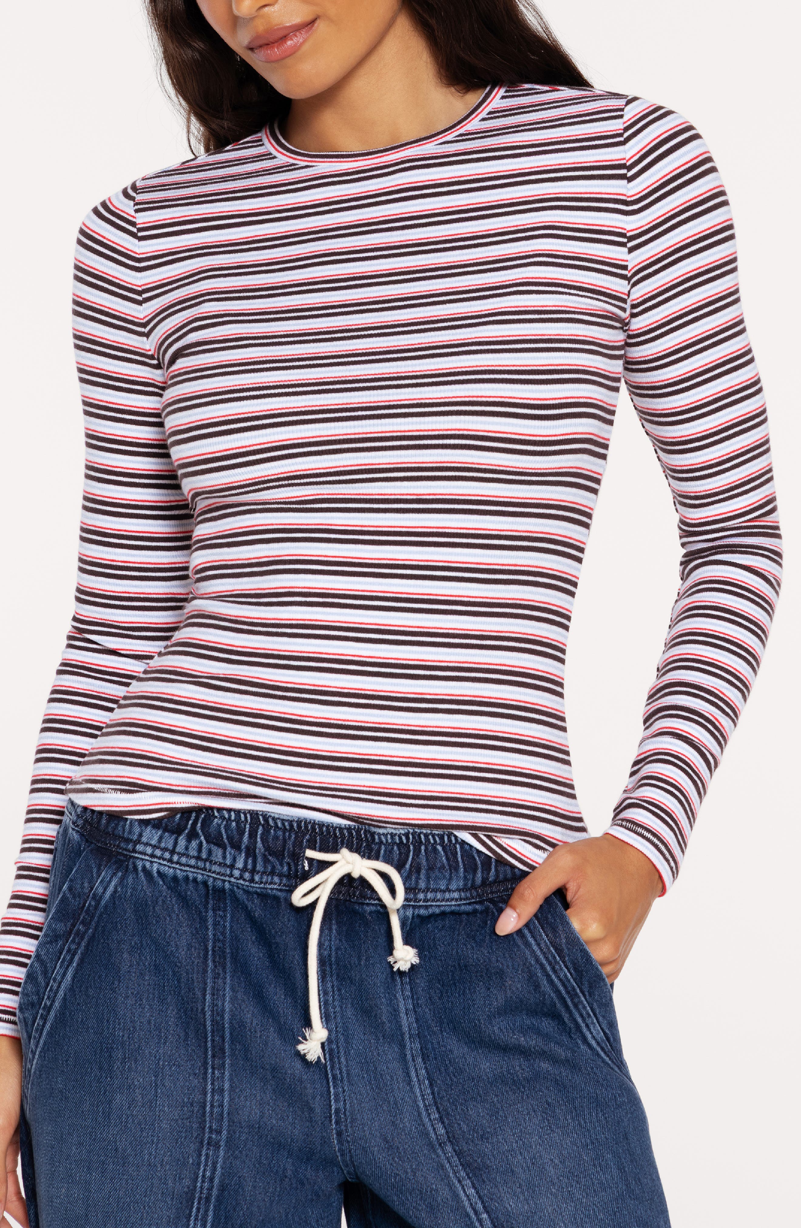WHITE MULTI STRIPE