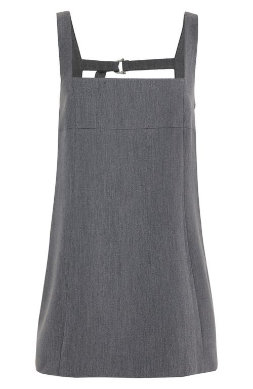 Nasty Gal Strappy Open Back Minidress In Grey Marl