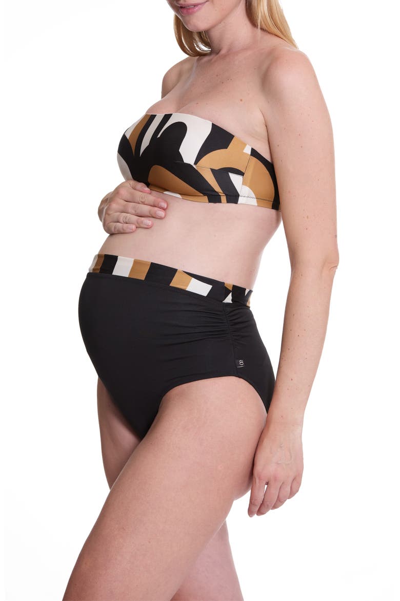 Odéon Maternity Bikini, Alternate, color, BLACK MULTI