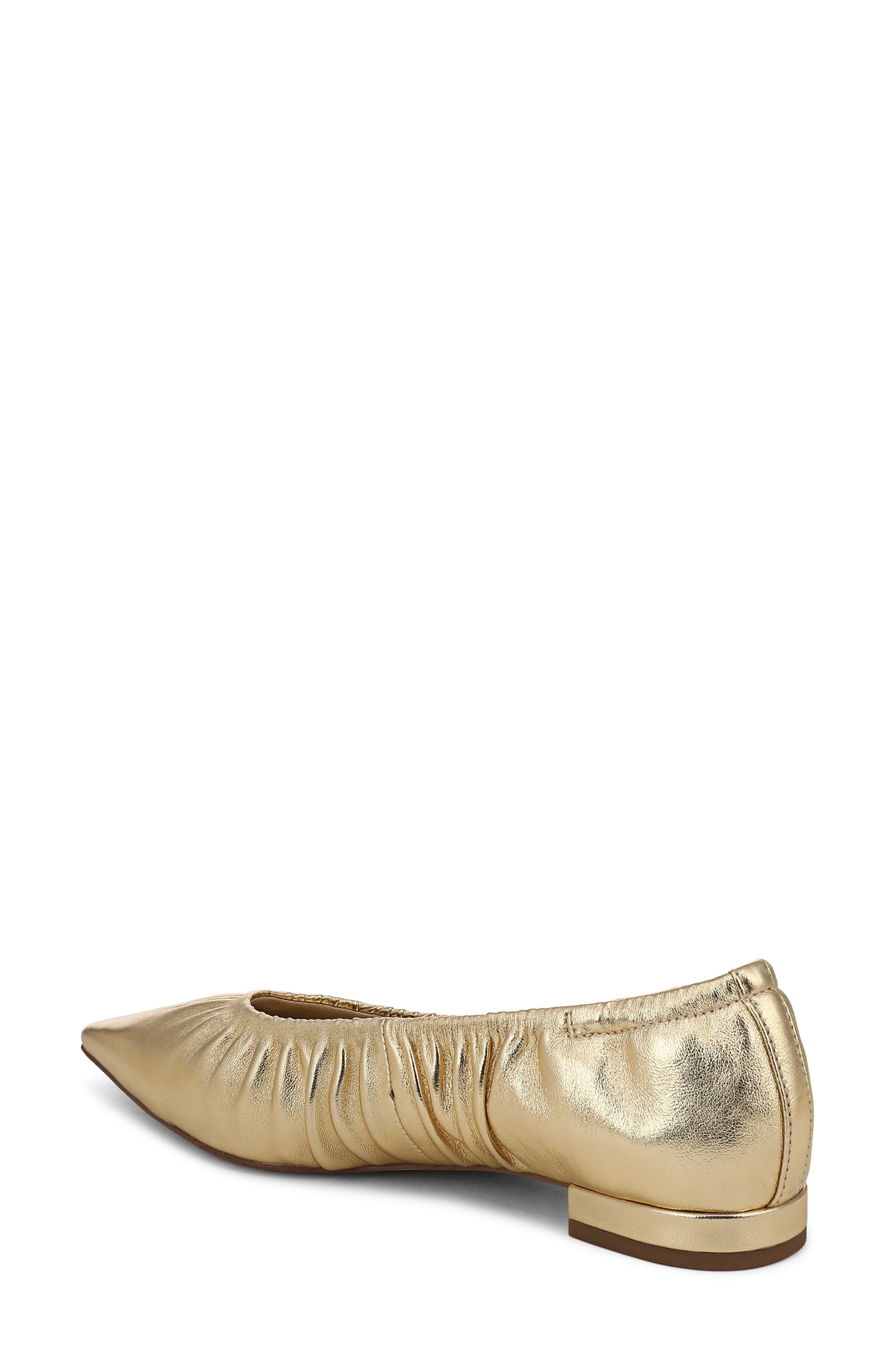 Essex Pointed Toe Flat, Alternate, color, AMBER GOLD SE