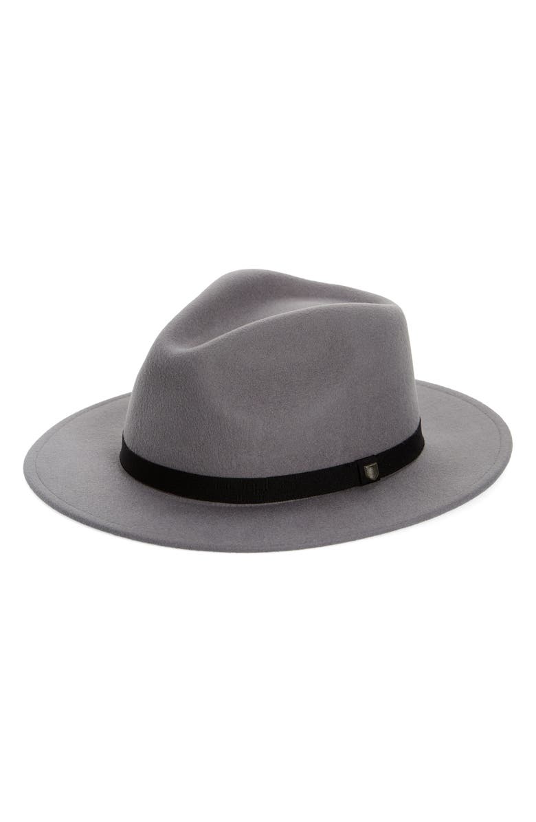 Brixton Messer Packable Wool Felt Fedora, Main, color, 