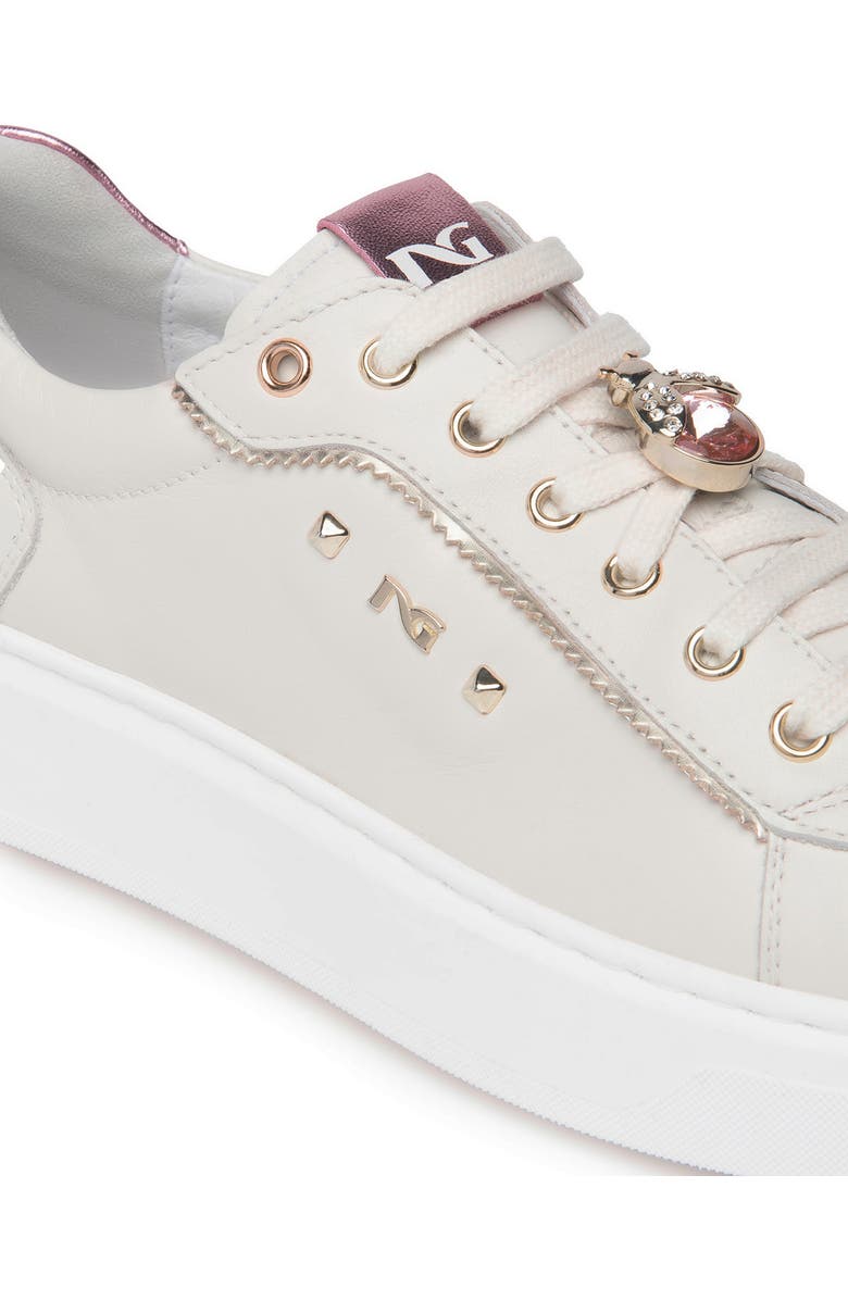 NeroGiardini Gems Platform Sneaker, Alternate, color, Beige/ Pink