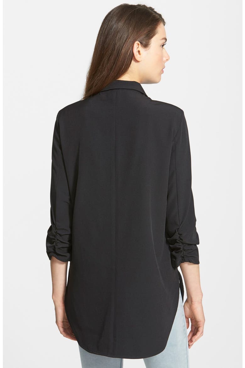 Shirttail Blazer, Alternate, color, BLACK
