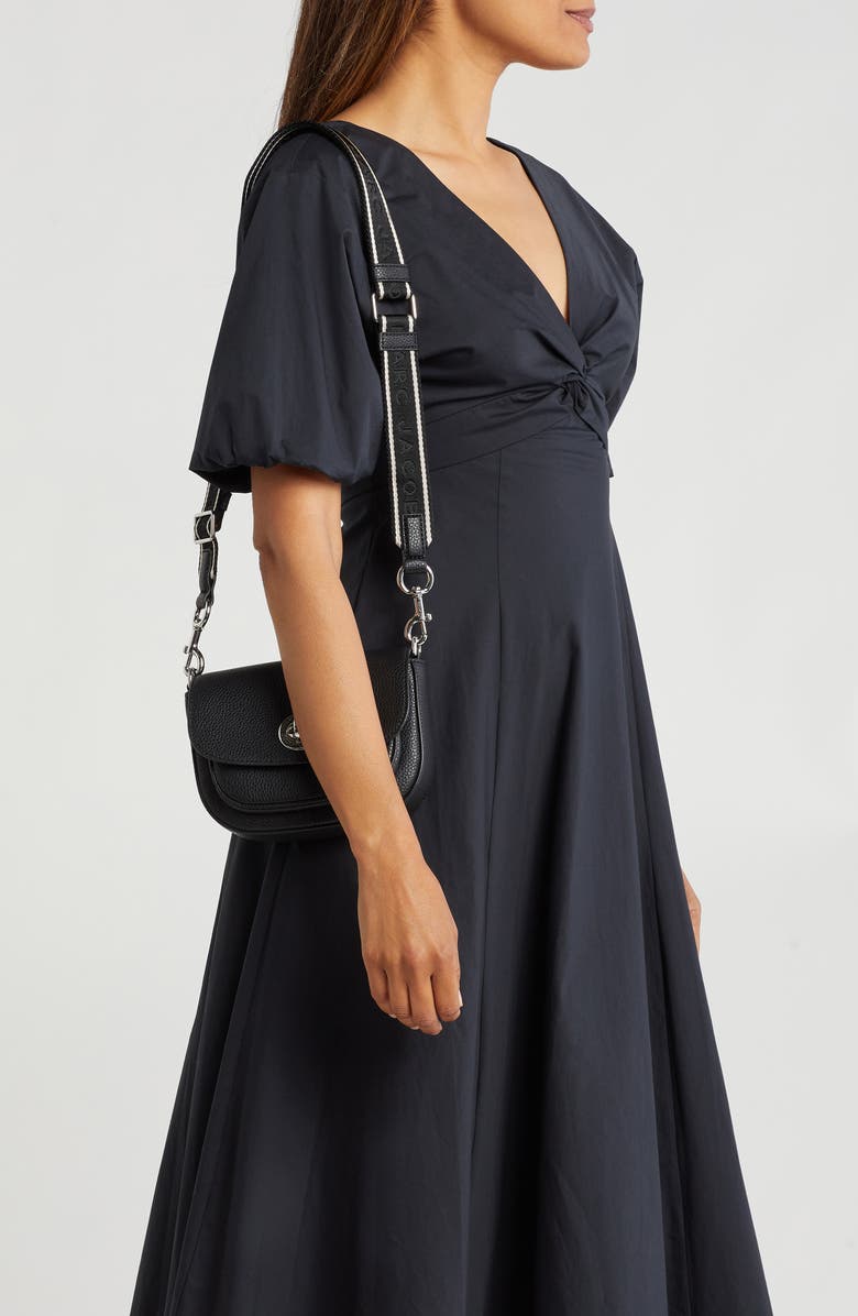 Marc Jacobs Signet Turn Lock Leather Saddle Bag, Alternate, color,