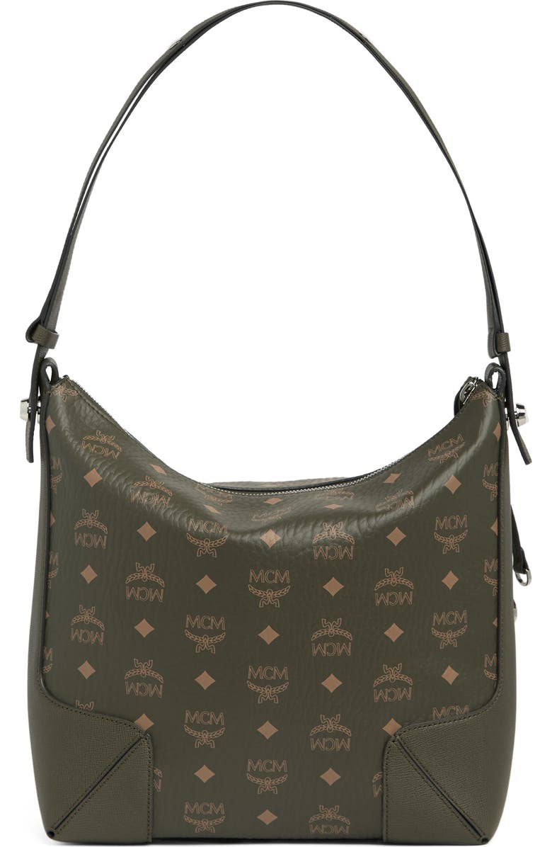 MCM Aren Visetos Medium Hobo Bag, Alternate, color,