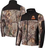 DUNBROOKE Men's Dunbrooke Realtree Camo/Black Cleveland Browns Circle Hunter Softshell Full-Zip Jacket