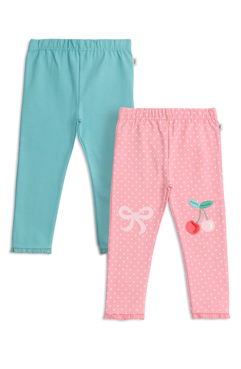 JOJO MAMAN BEBE Kids' 2-Pack Leggings, Main, color, Rose