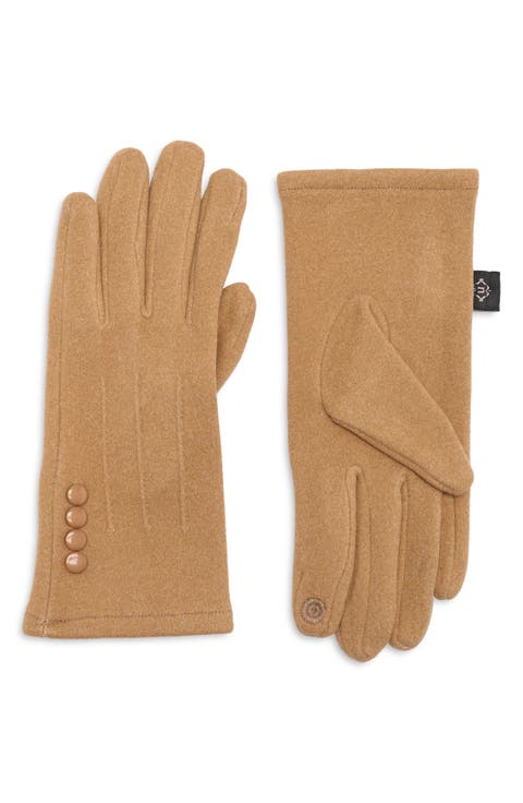 Button Knit Gloves