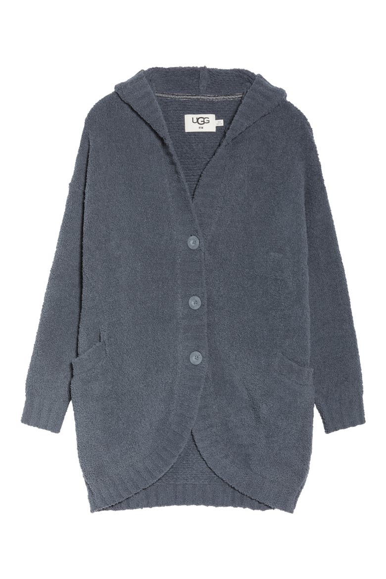 Franca Hooded Travel Cardigan, Alternate, color, OBSIDIAN