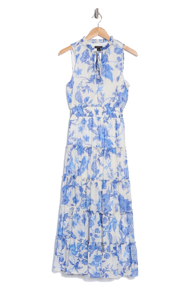 Halogen<sup>®</sup> Split Neck Tiered Maxi Dress, Alternate, color, 