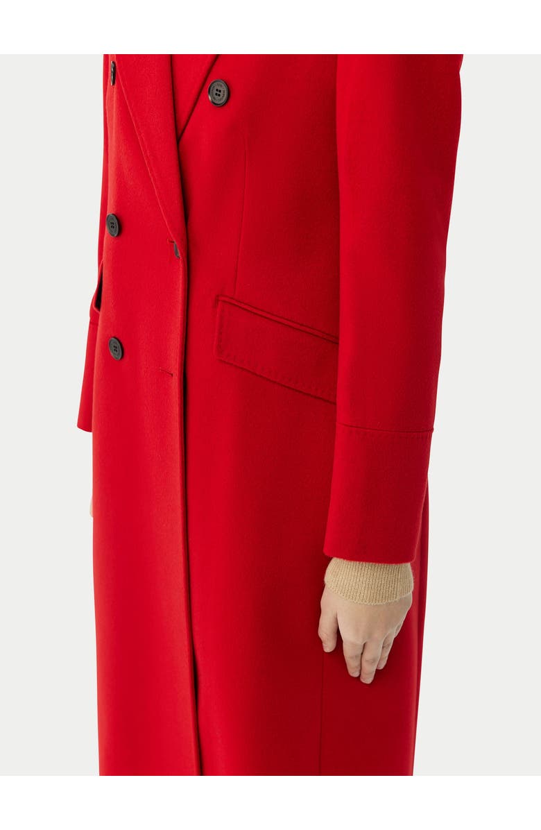 GOBI Mongolian Cashmere Cashmere Peak Lapel Long Coat, Alternate, color, Red