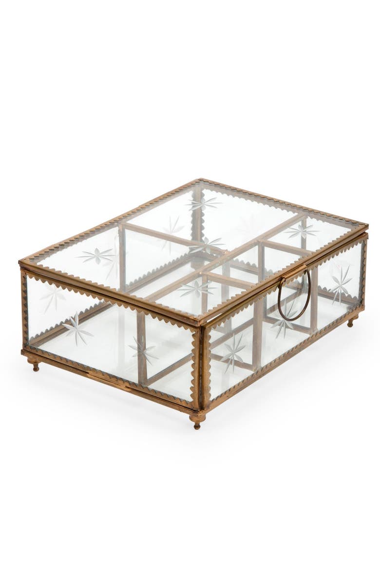 Ten Thousand Villages Sweet Star Box, Main, color, Metallic Gold