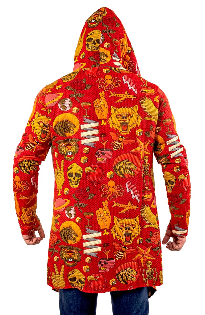 Maceoo Sportcoat Print Hooded Jacket, Alternate, color, Red