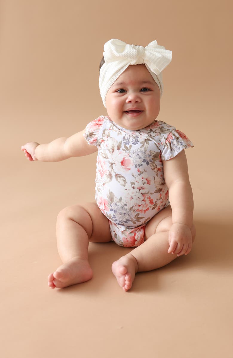 Posh Peanut Joanne Assorted 3-Pack Ruffle Bodysuits, Alternate, color, Beige