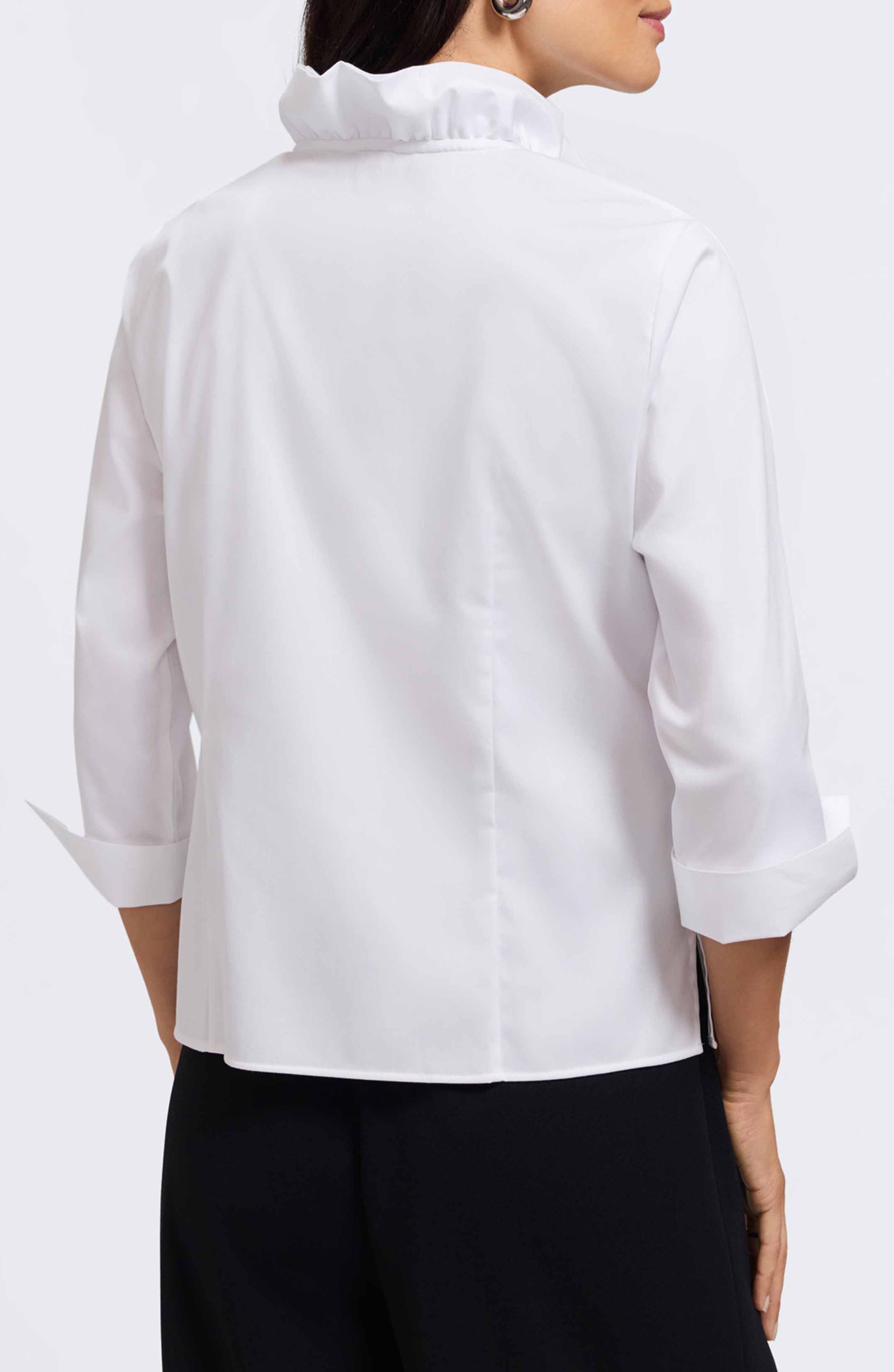 Edith Ruffle Button-Up Shirt - image 2