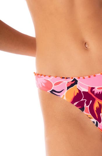 Coral Leafy Sublimity Reversible Bikini Bottoms