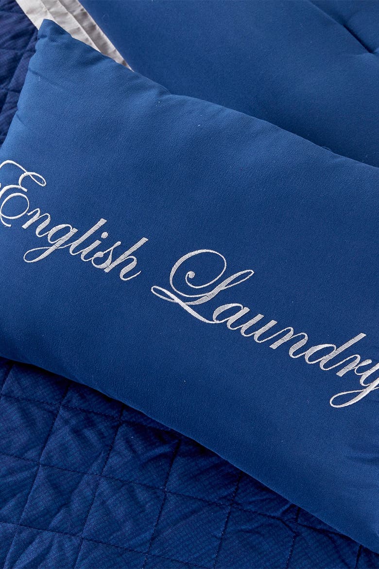 Logan 9-Piece Embellished Comforter Set, Alternate, color, BLUE