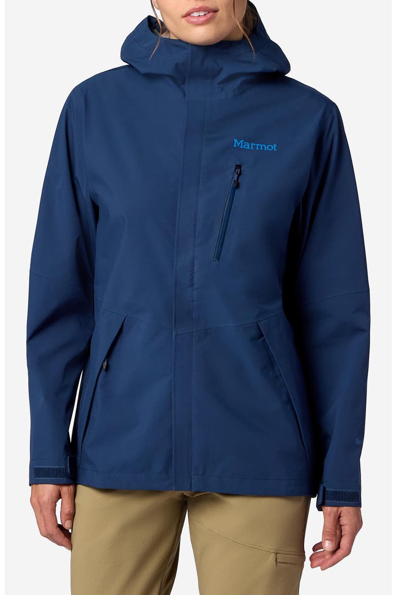 Waterproof Hooded Jacket, Main, color, NIGHTFALL NAVY