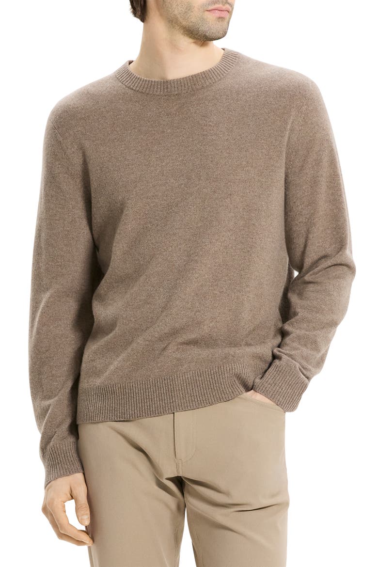 Hilles Cashmere Sweater, Alternate, color, DARK FEATHER MELANGE