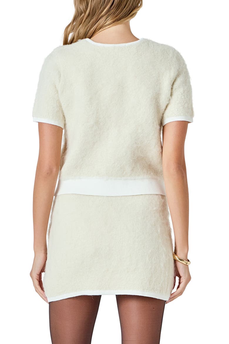 Rhinestone Button Cardigan, Alternate, color, CREAM