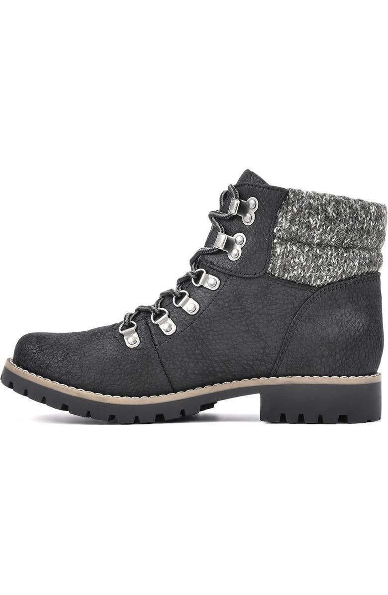 CLIFFS BY WHITE MOUNTAIN Pathfield Lace-Up Boot, Alternate, color, Black/Fabric