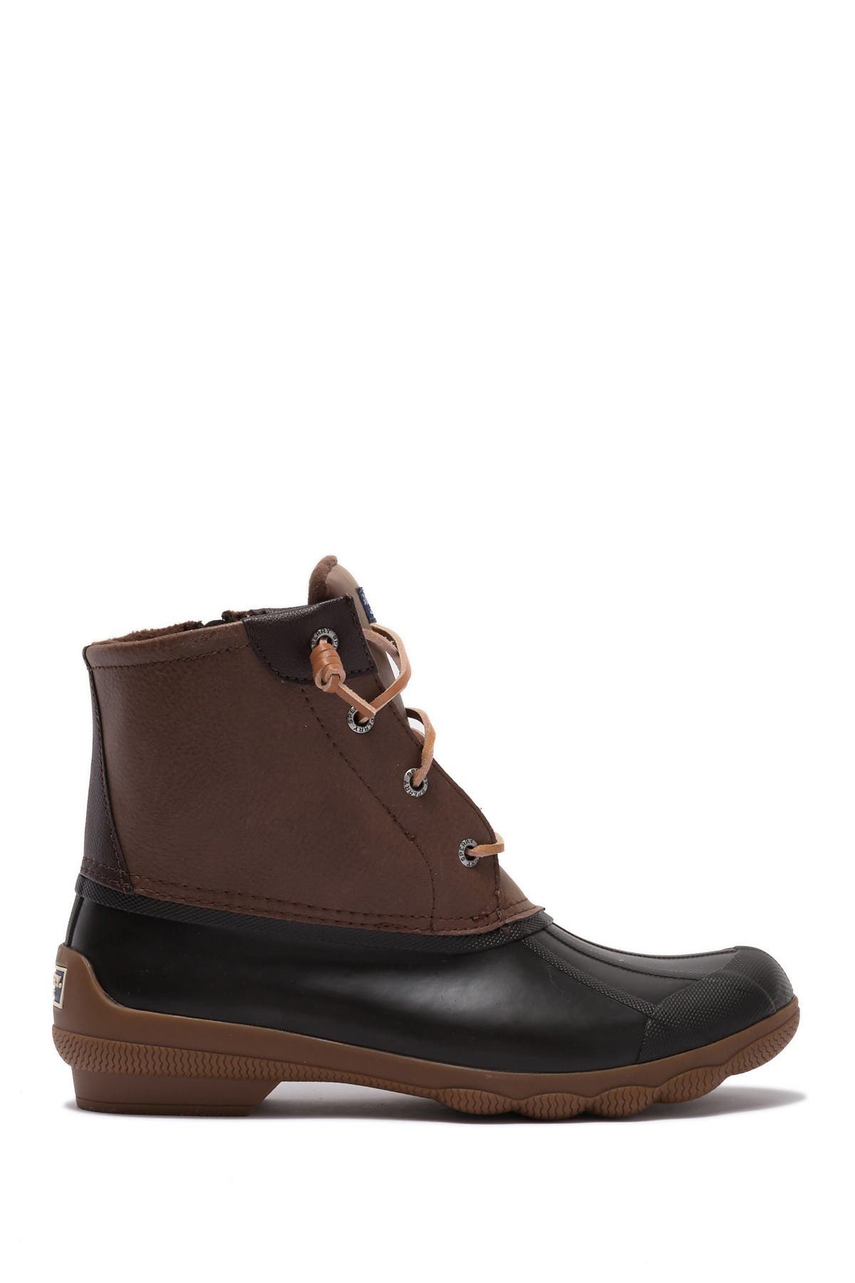 Syren Gulf Waterproof Lace Up Duck Boot, Alternate, color, BROWN