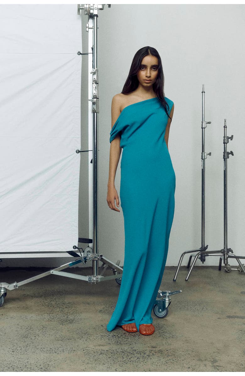 ONE OF OTHERS Bardot Dress, Alternate, color, Azure