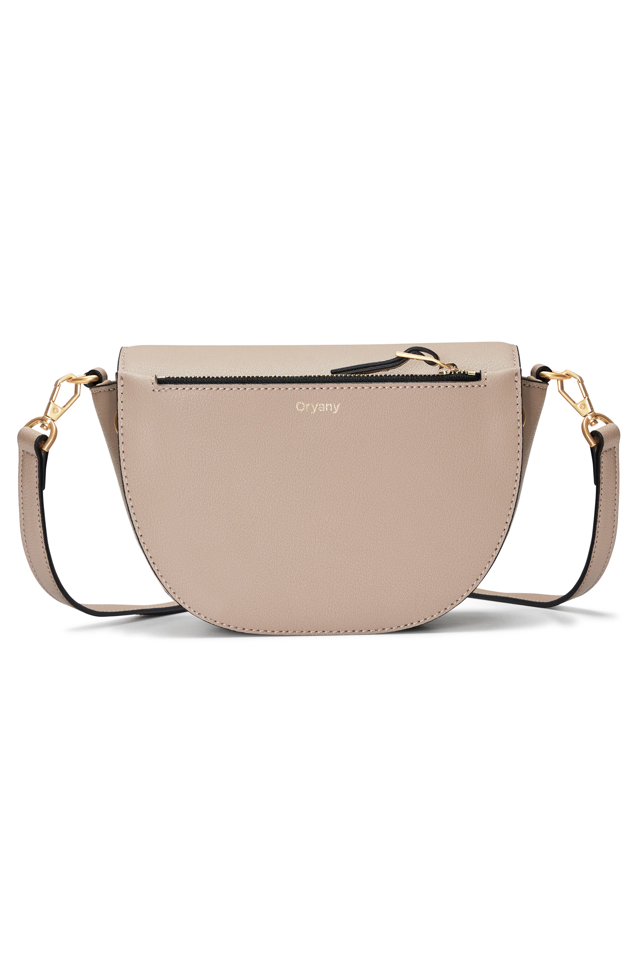 Lottie Leather Saddle Crossbody Bag, Alternate, color, TAUPE